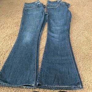 Two (2) pairs of American Eagle Real Flare Jeans